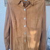 Сорочка із натуральної замші, в трендовому кольорі L