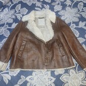 Zara girls, 8p штучна дублянка авіатор косуха