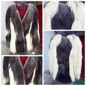 надзвичайна шубка з натурального хутра з довгим ворсом -