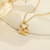 Подвеска цепочка кулон Мишка позолота