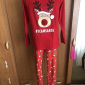 Пижама, комплект, 100% коттон, 12-13 р 152-158 см. Primark, в ідеалі