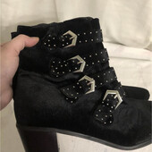 Велюрові нові ! 40-41 ботінки з текстилю Forever 21