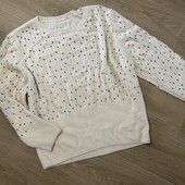 Теплий светр з камінцями на пишні форми, р.18/20 в гарному стані