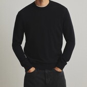 100%вовна меріноса чорний джемпер