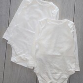 Набір боді (білий + молочний) Primark, 12-18М / 86см