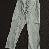F&f uk18 бежеві штанці cargo бавовна