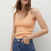 Вʼязаний топ в рубчик, S