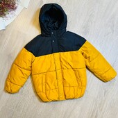 Дитяча куртка для хлопчика 116 см; 134 см та 140 см sinsay в жовтому кольорі