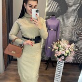 Теплое платье гольф миди разные цвета новинки на выбор