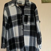 Теплая с шерстью удлиненная рубашка. разм. xl