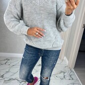 Женский теплый свитер оверсайз мыс разные цвета новинки сезона