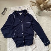 Сорочка для дому та сну у темно-синьому кольорі