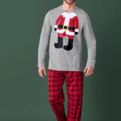 Піжама чоловіча різдвяна з сантою