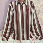 Нова фірменна Блуза. Ог 120.шоколад смужка