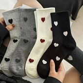 Лот-5пар!!! Набір мʼяких, стильних шкарпеток в сердечка 37-40р