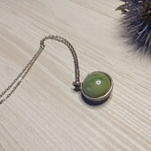 Сріблястий ланцюжок з зеленою підвіскою Forever 21 США