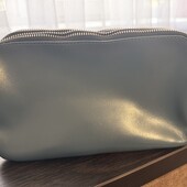 Шкіряна сумка синього кольору