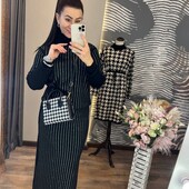 Эффектный элегантный женский костюм с юбкой