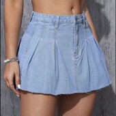 Стильна джинсова спідниця теніска, М