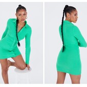 Pretty little things uk16 сукня хромакєй, гармошка складки