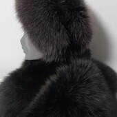 Женская шапка, натуральная кожа, песец р. 56 - 57