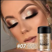 Пигмент тени для век focallure loose pigment eyeshadow 07 golden pench, 4.5 г