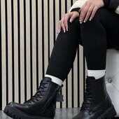 Ботінки челсі шкіра чорні зима