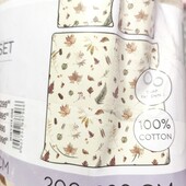 100%бавовна. Комплект підковдра 200*220+2наволлчки євро