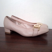 Нові німецькі шкіряні туфлі Ara, бежеві класичні жіночі човники, літо демі, р. 37-38