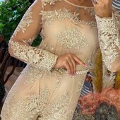 Эффектный комбинезон кружевной