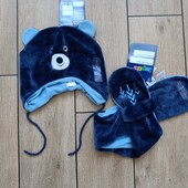 Комплект нова шапка для малюка р. 74/80 Lupilu на флісі і шарф