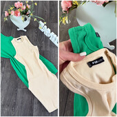 ❄️ Трендова сукня в рубчик / зелена