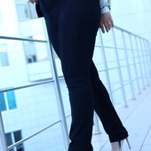 Женские брюки стрейч коттон р.52/54. Цвет черный.