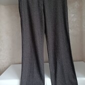 Коричневі брюки з суміші вовни та шовку