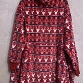 Яркая женская туника, худи плед отличного качества