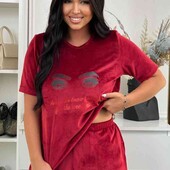 піжама велюрова світло рожева