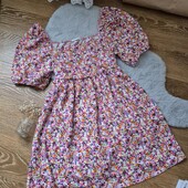 Прекрасне Квіткове плаття, рельєфна тканина! Без дефектів! ❤️ Об'ємні рукавички ❤️