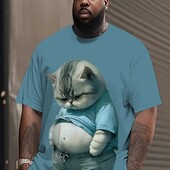 Футболка з принтом великого розміру 4xl