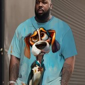 Футболка з принтом великого розміру 6xl