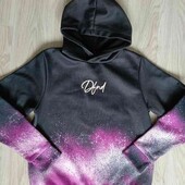 стильный теплый худи с капюшоном внутри начес размер XS S