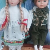 Пара лялька фарфорова вінтажна
