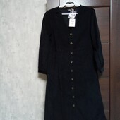 Новый брендовый коттоновый платье-рубашка из микровельвета р.14.