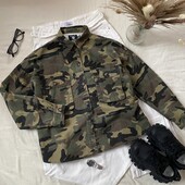 Щільна коттонова сорочка/піджак у стилі мілітарі