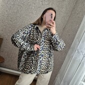 Красивезна, леопардова сорочка, об'ємні рукавички, без дефектів ✨ Батал