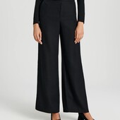 Чорні брюки палаццо з суміші льону р.л