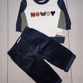 Комплект Primark (світшот + вельветові штани), 3-6М / 68см. З біркою!