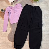 Стильні карго стан ідеальний, кофтинка у подарунок!