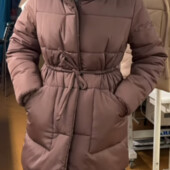 Пуховик в кольорі шоколад