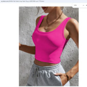 Укорочена майка/топ в рубчик, Shein, S/М