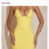 Oh polly, uk6 неперевершена жовта сукня